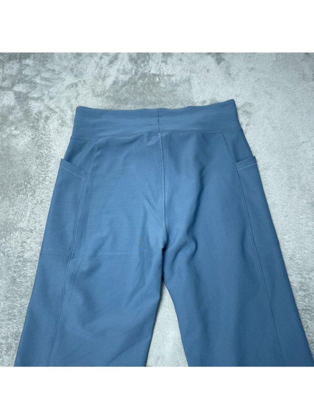 32 Degrees Active Flare Pants Women's L Blue Yoga Pants Ribbed Pockets  G2267 - Picture 11 of 12